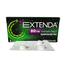 Extenda 60 mg 30 tabletlik ilaç kutusunun ön yüzü, ürün adı ve dozaj bilgisi görünüyor