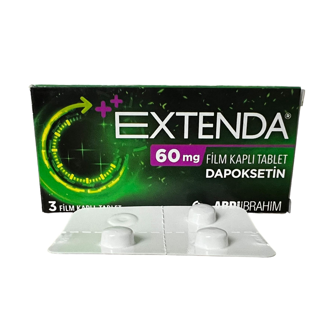 Extenda 60 mg 6 tabletlik blister paket ve kutusunun ürün görseli