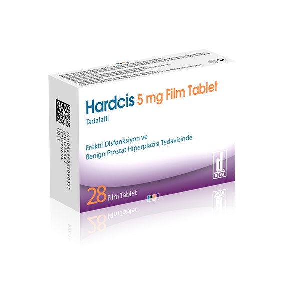 Hardcis 5 mg 28 tablet ilaç kutusu ön yüz görünümü