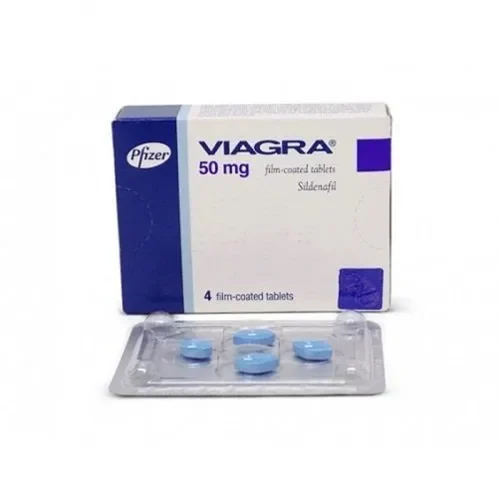 Viagra 50 mg 8 tabletlik ilaç kutusunun ön yüzü